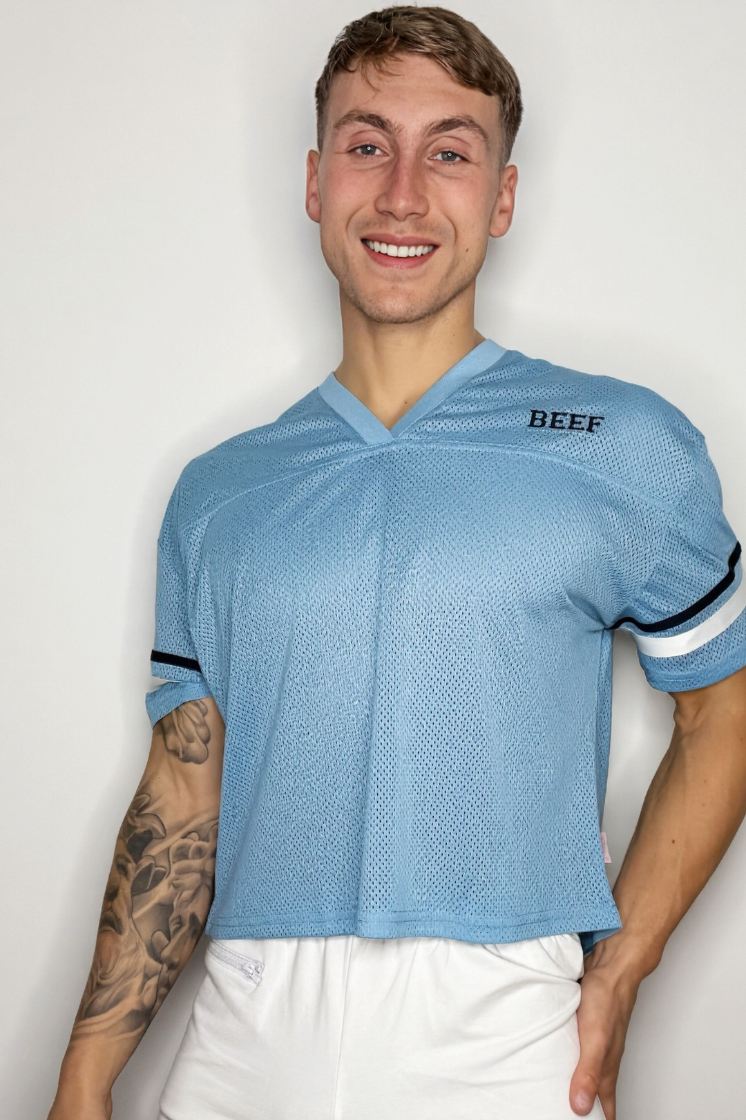 JJ Varsity V-Neck Jersey - Sky Blue