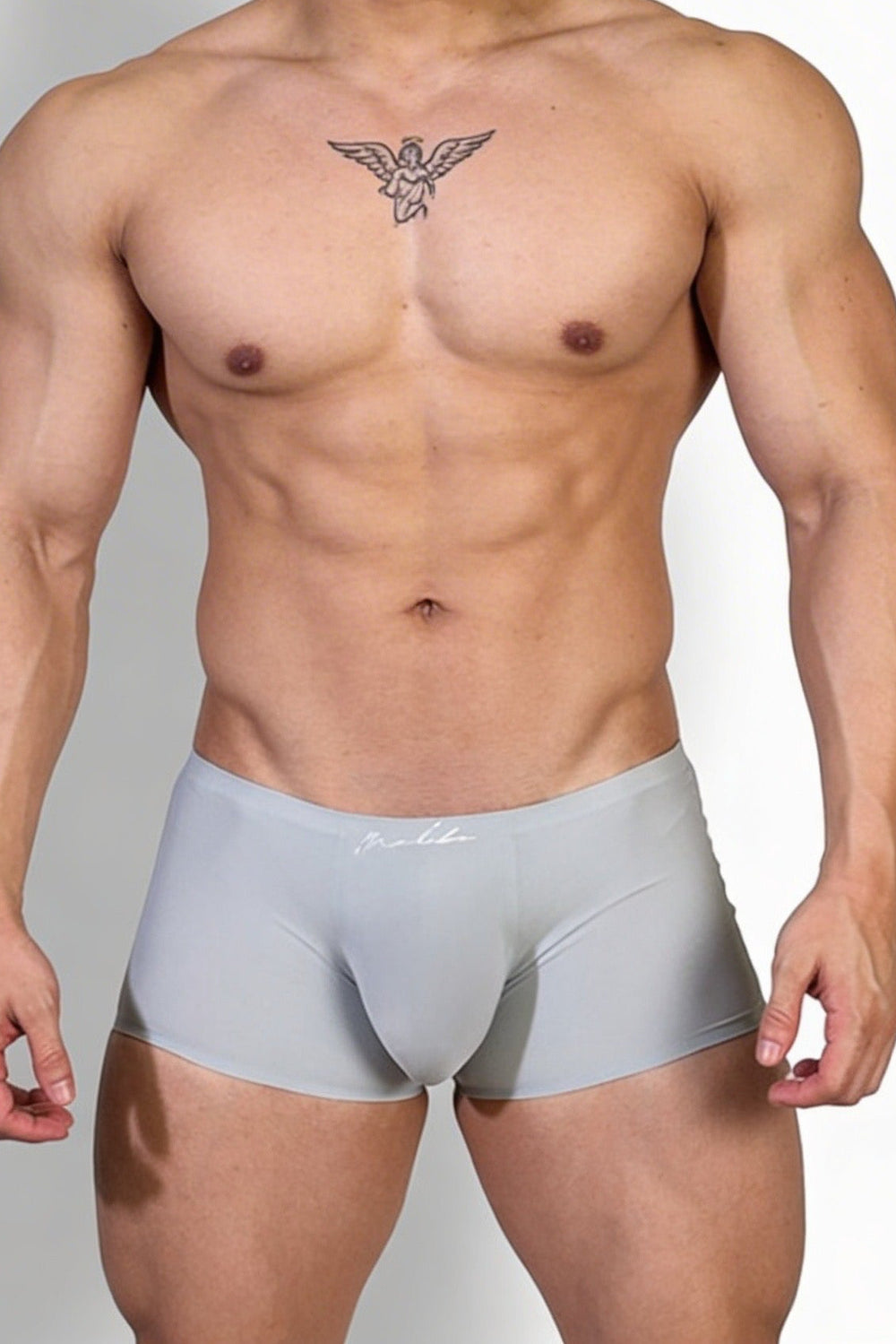 Come-Over Silky Seamless Boxer Briefs - Fog Grey