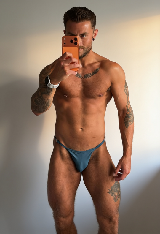 G String V Back Jockstrap - Navy Blue