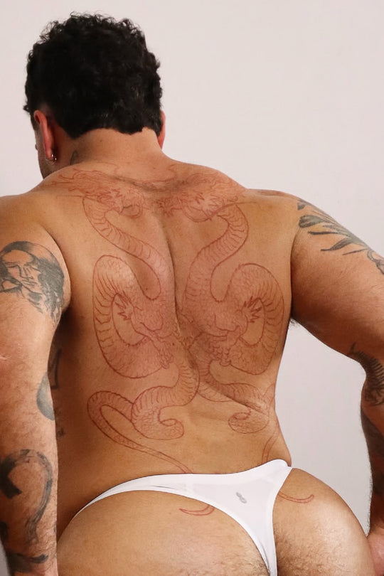 Lose-My-Breath Seamless Thong - White