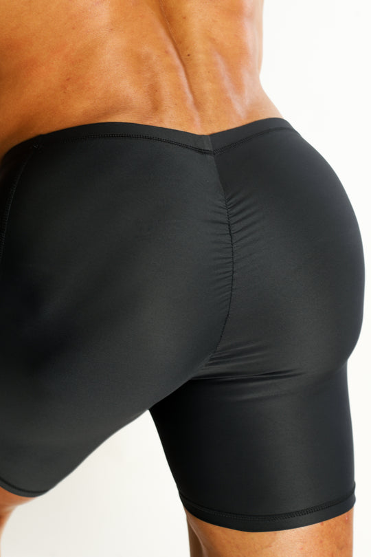 Lustrous Scrunch-Butt 6.5" Bike Shorts - Onyx Black