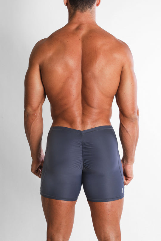 Lustrous Scrunch-Butt 6.5" Bike Shorts - Graphite