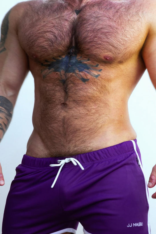 For-the-Night 2" Gym Short Shorts with Drawstring - Dark Plum